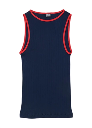 NPS tank top kontrast Marine/Red Nørgaard På Strøget